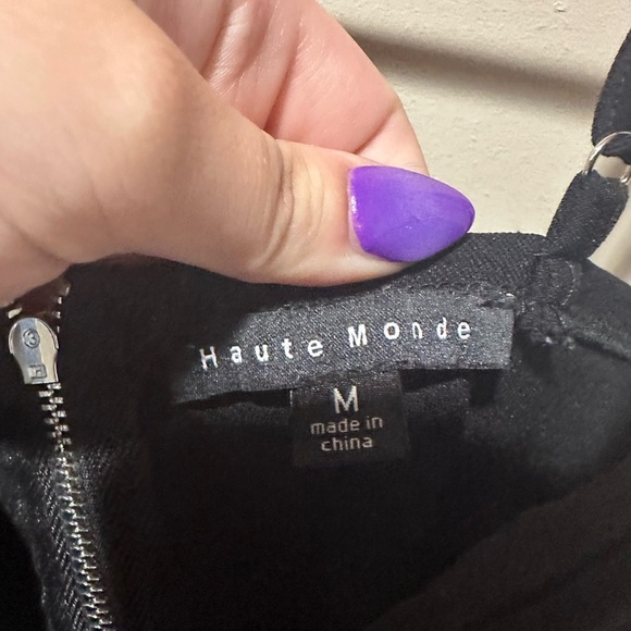 Black Mini Skintight dress‎ with fringe - Picture 5 of 6